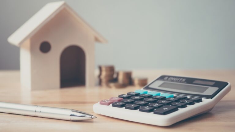 house next to calculator