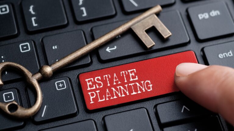 estate planning on a keyboard