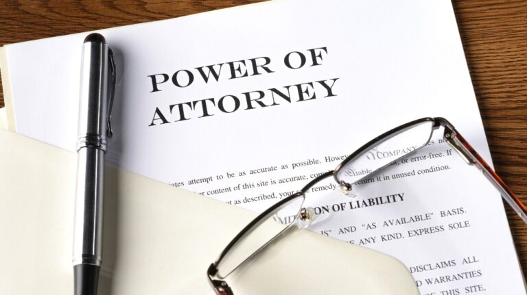 power of attorney file on desk